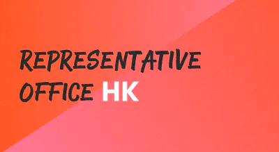 A background with a text titled "Representative Office Hong Kong"