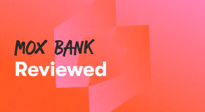 A background with a text titled "Mox Bank Reviewed"