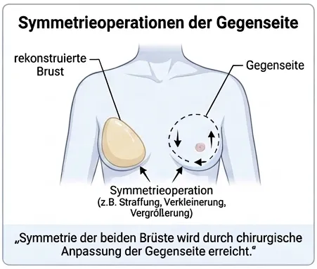 Schematische Darstellung - Symmetrieoperation Gegenseite
