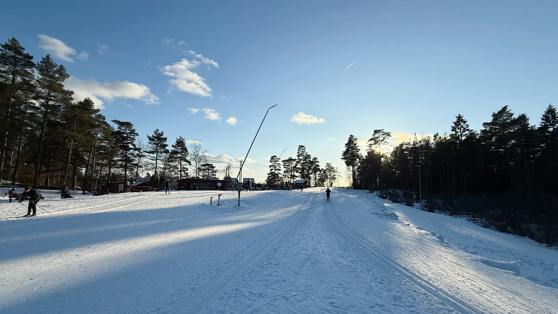 Längdspår i Landvetter vid Landehofstugan