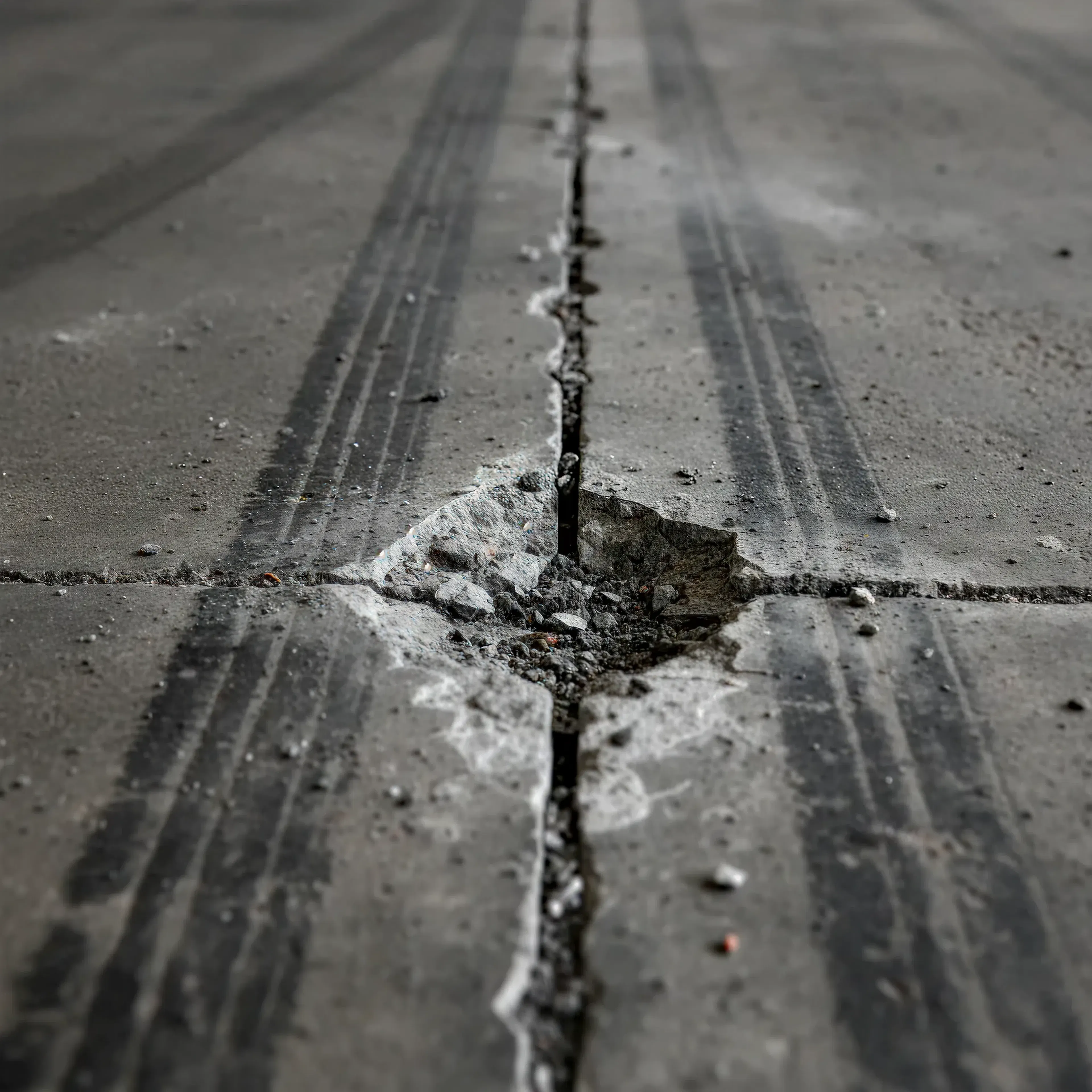 Concrete joint before repair