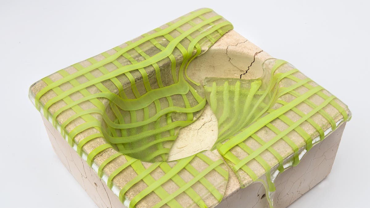 Melted glass
