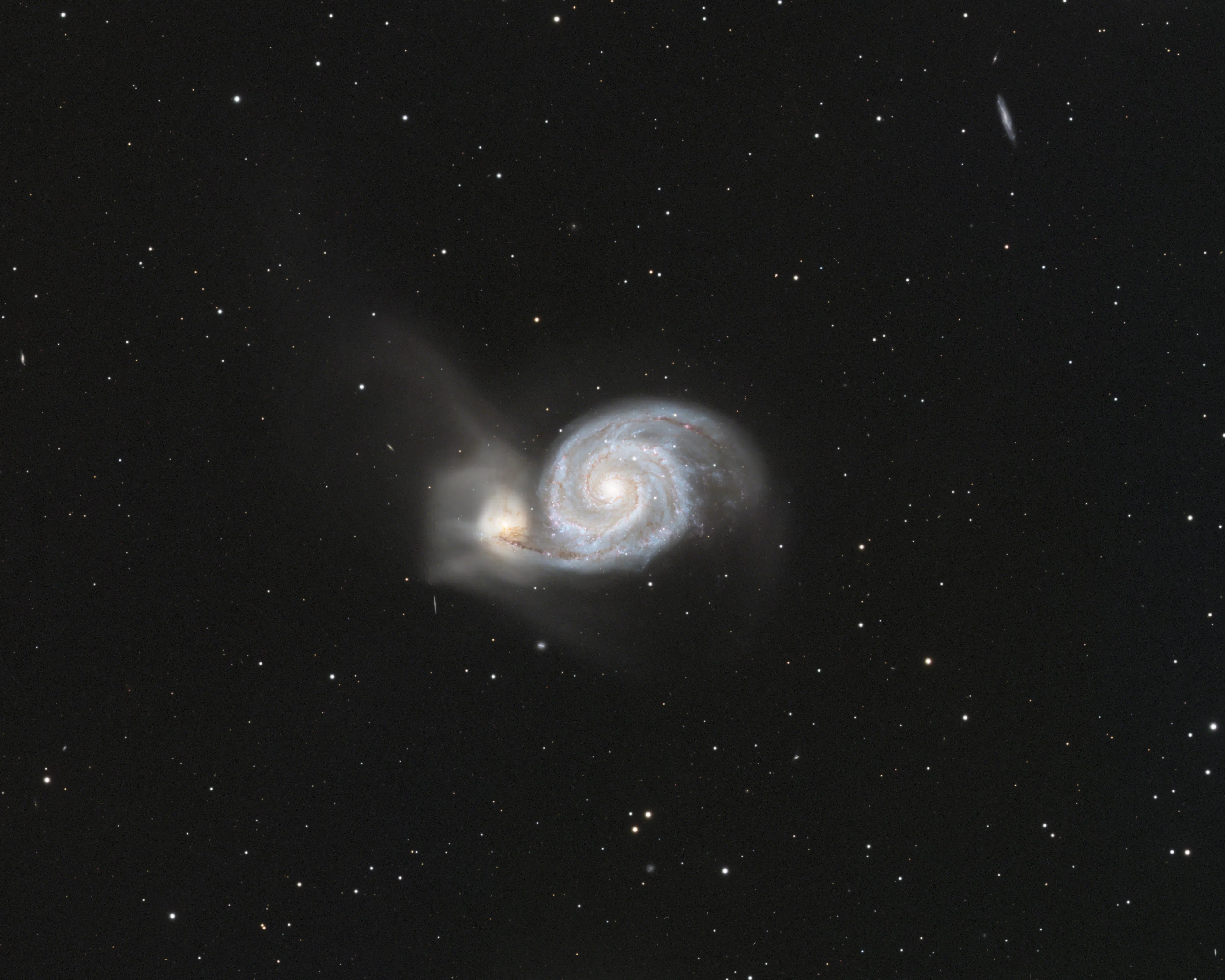 M51, la galaxie du Tourbillon, après traitement