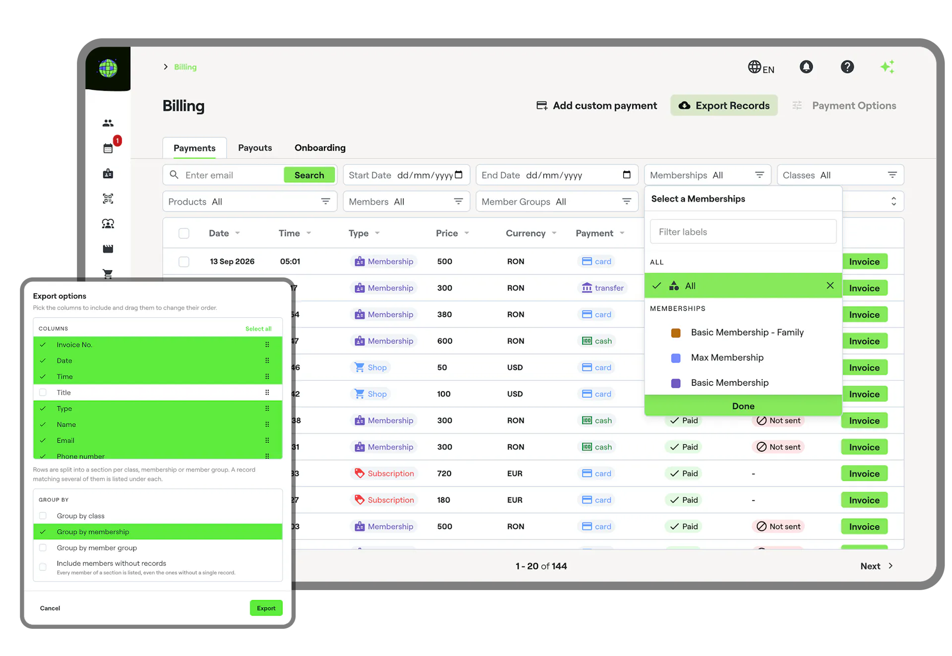 payment reports