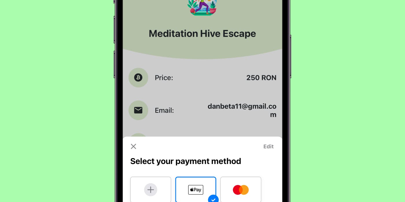 Checkout page on mobile Stepsy App
