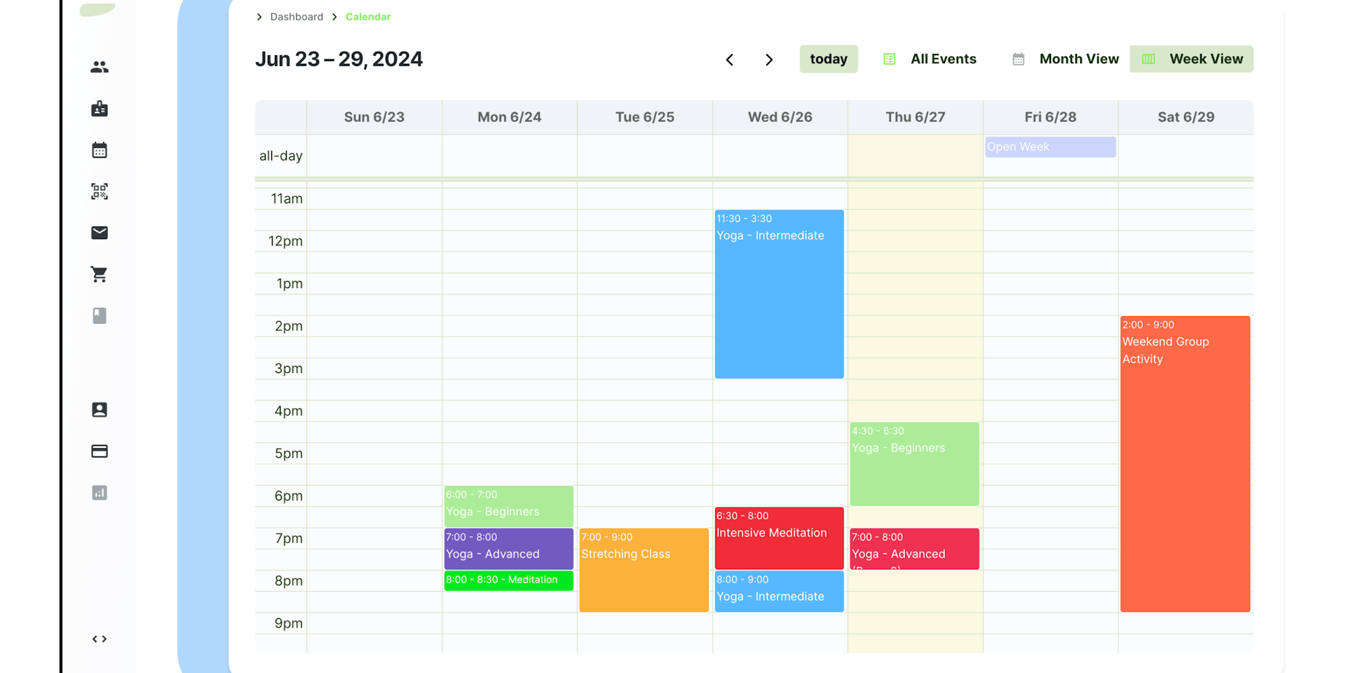 platform events calendar feature