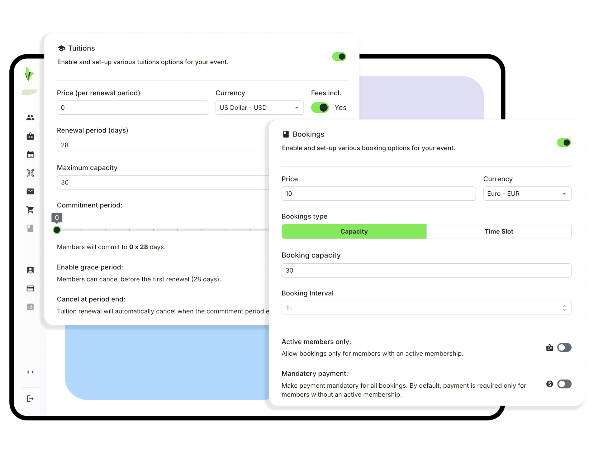 calendar payment options
