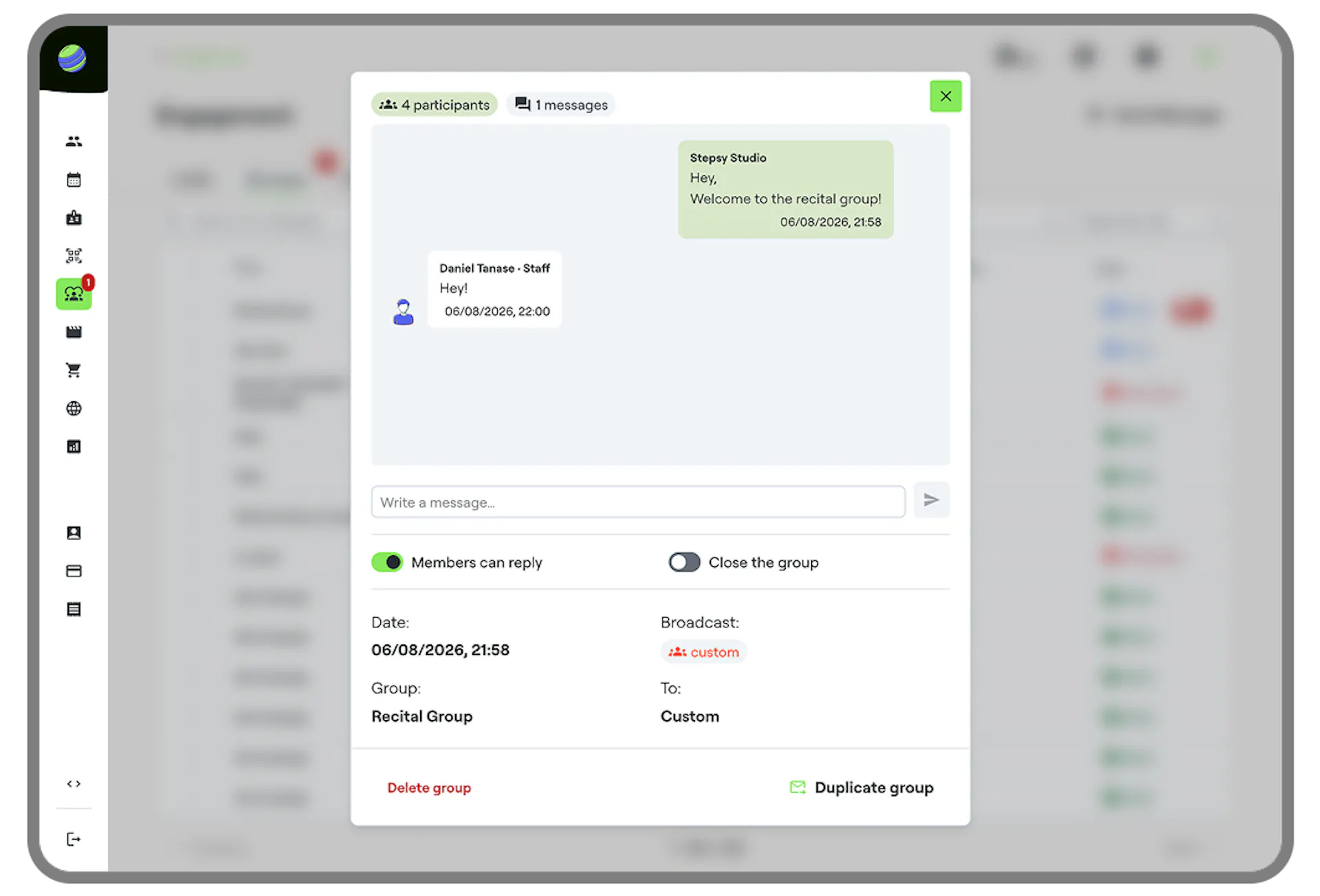 engagement & custom chat groups