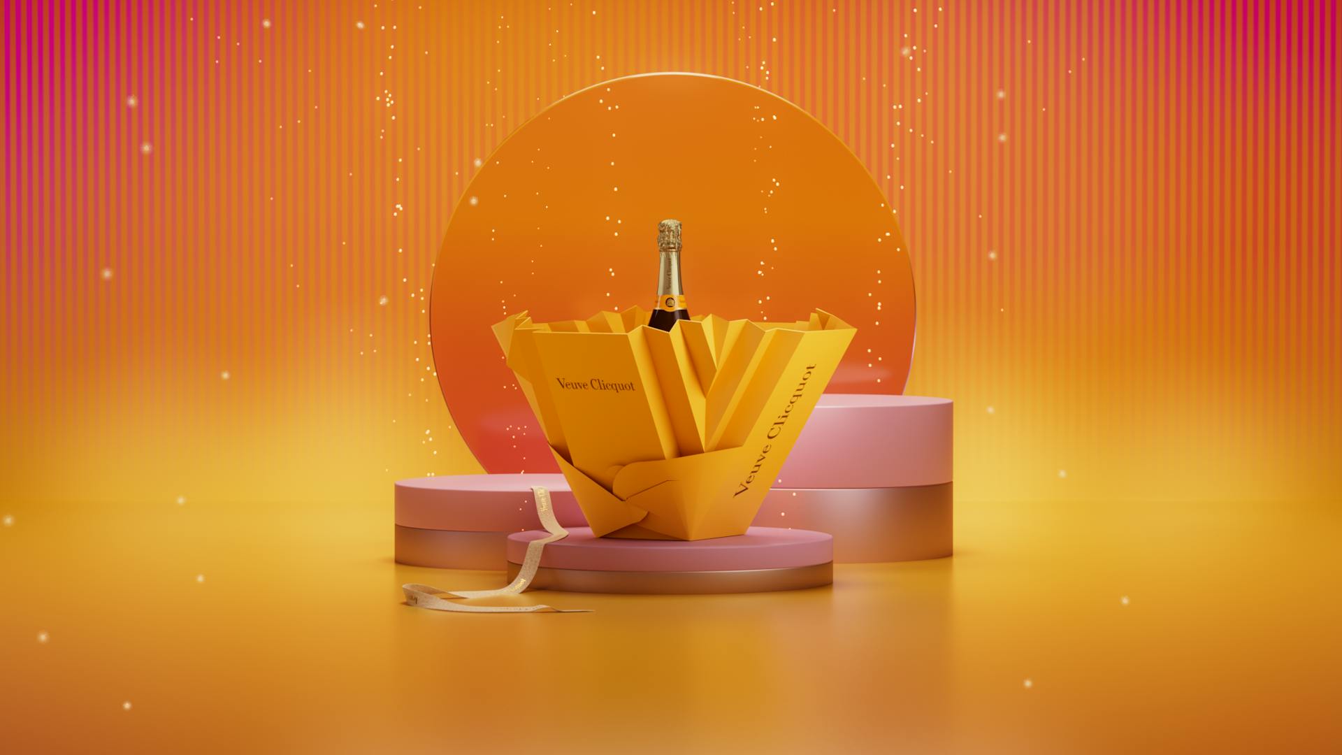 veuve clicquot 3d render