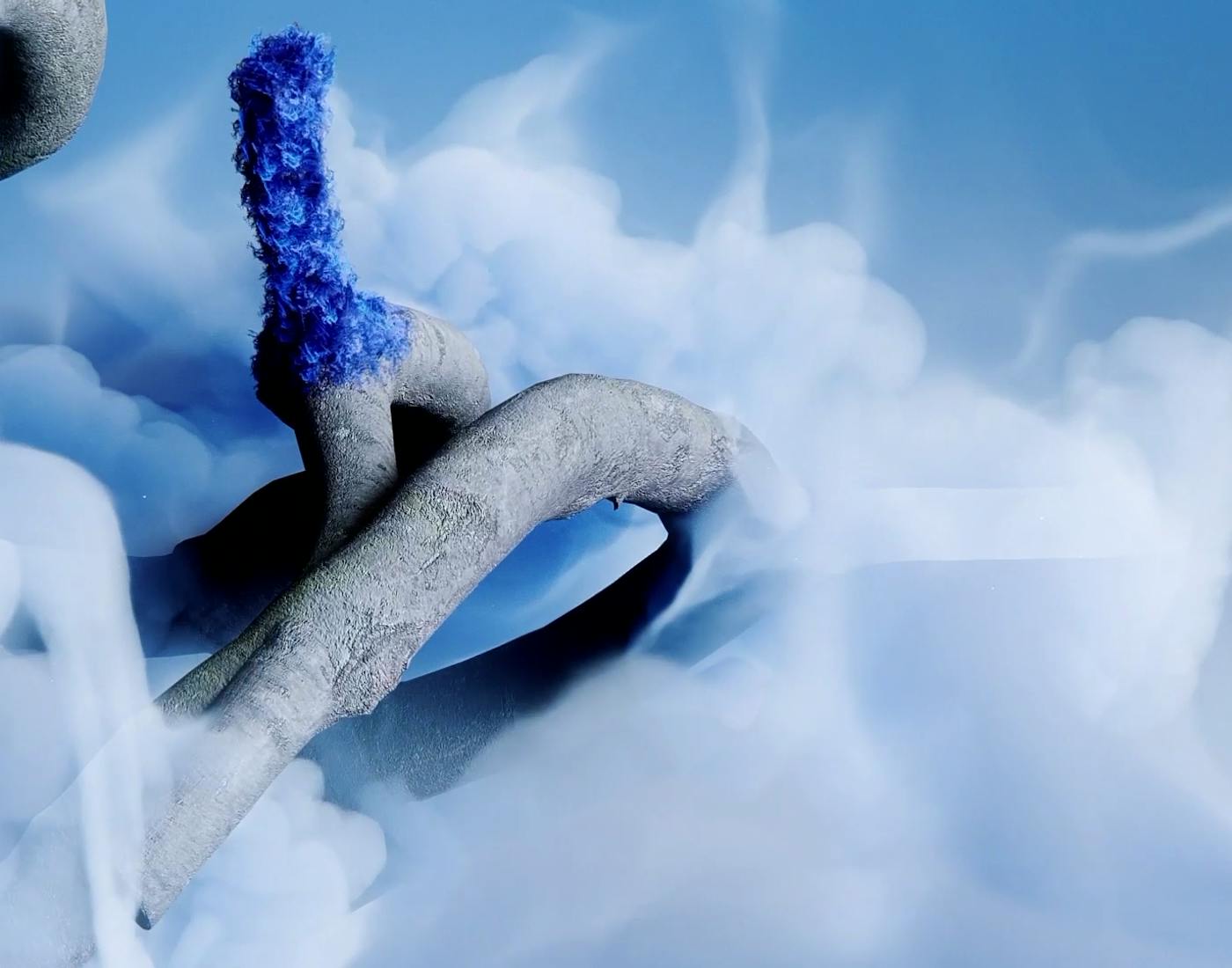 abstract 3d render in the sky