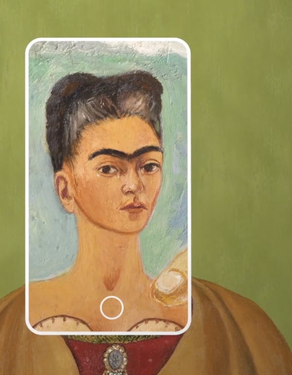 face of frida cellphone illustration