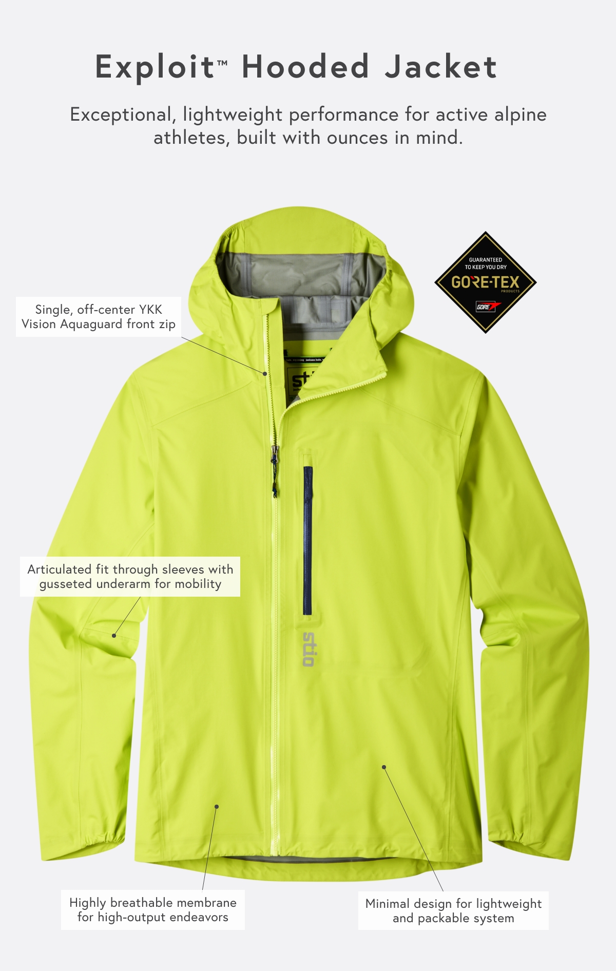 Stio store rain jacket