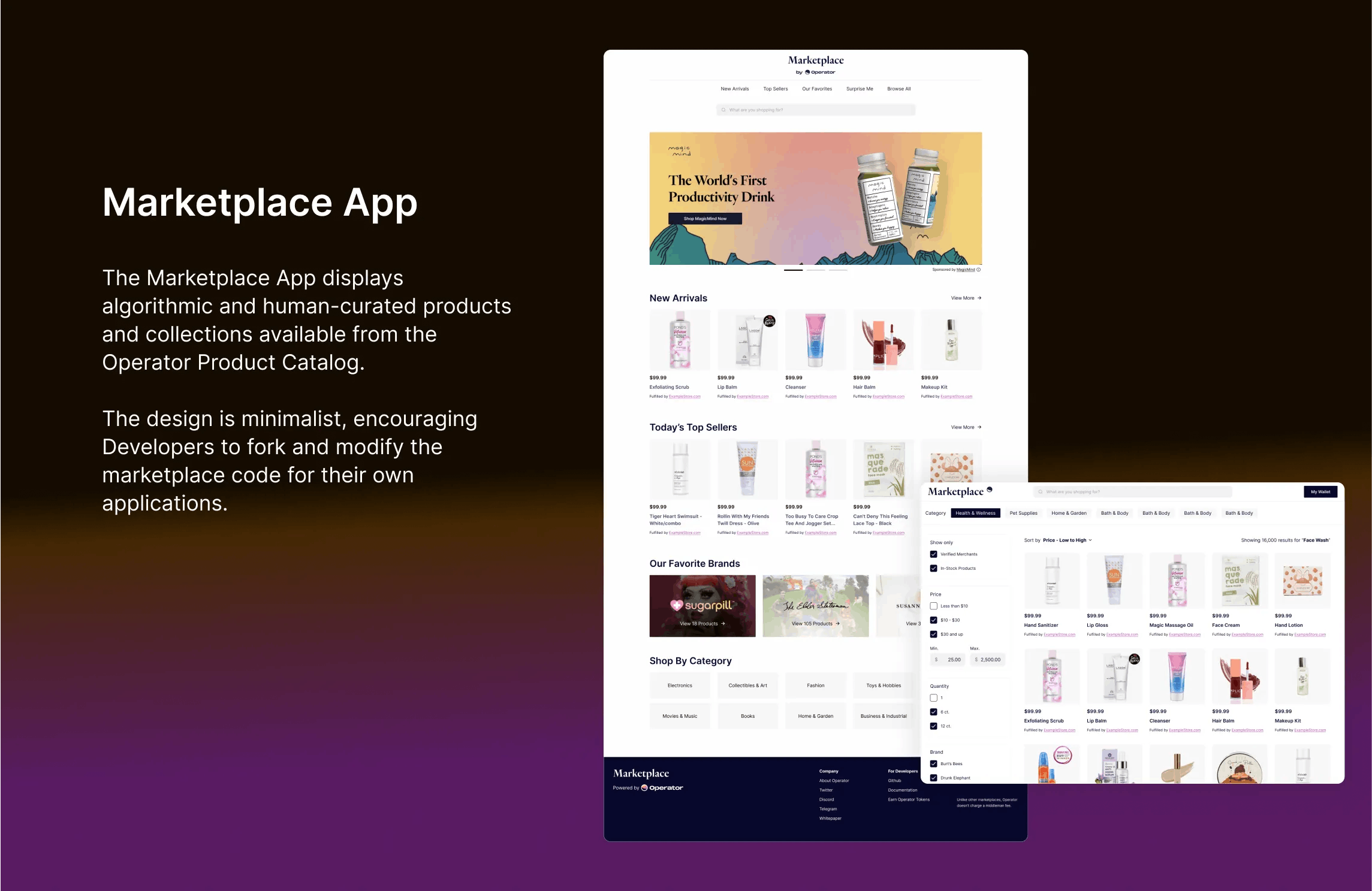 A description of the Operator marketplace app. 