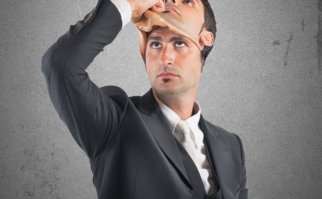 Man under a mask