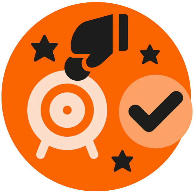 Fundraising target met badge