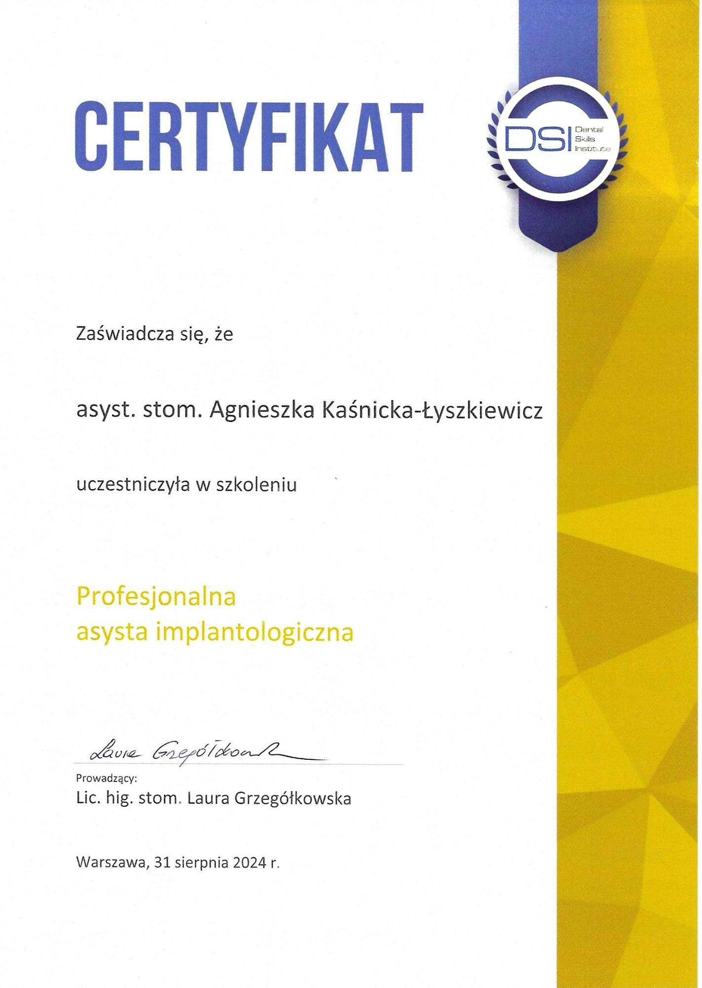 Agnieszka Kaśnicka Łyszkiewicz