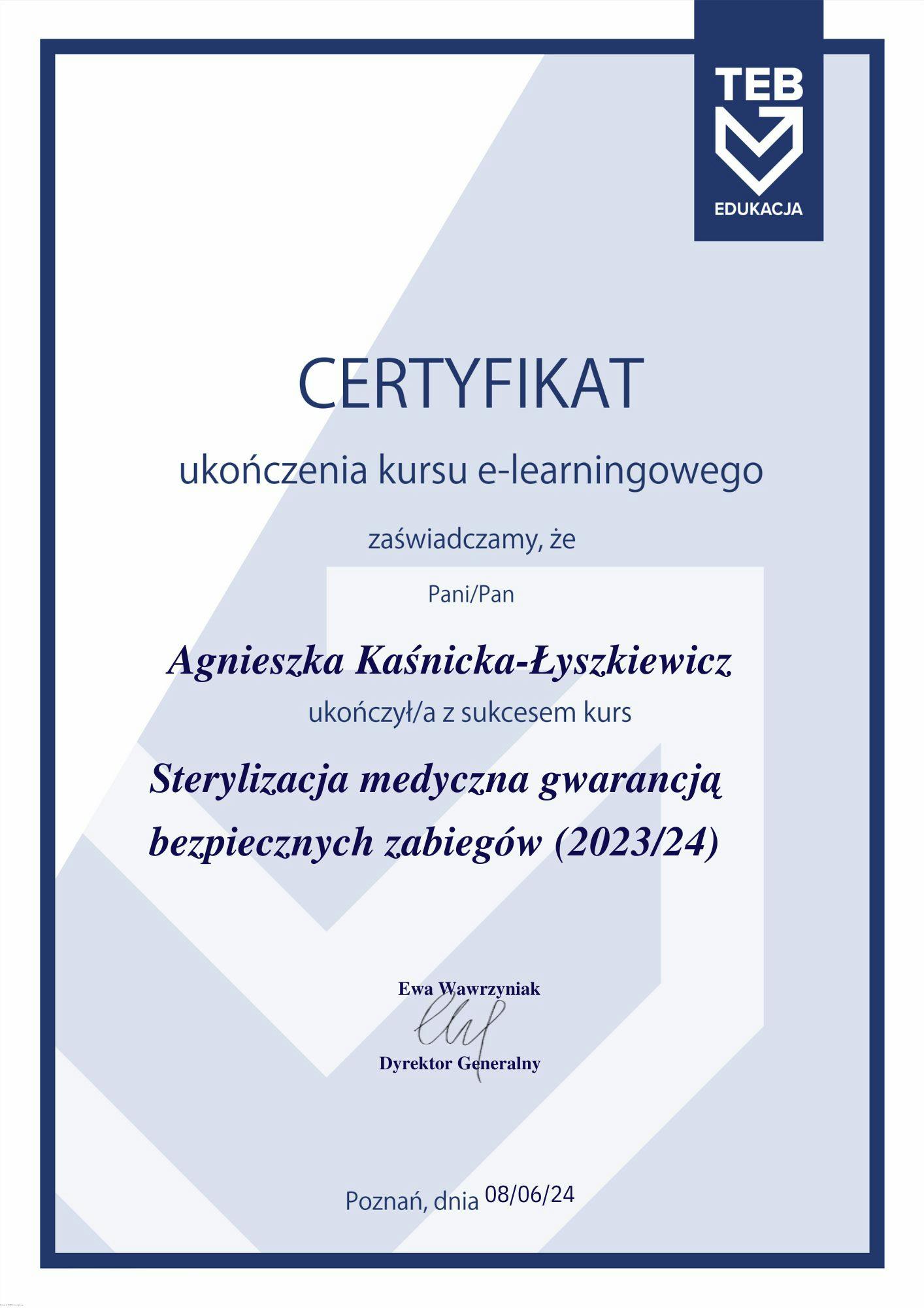 Agnieszka Kaśnicka-Łyszkiewicz