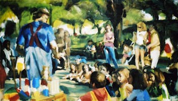 <<Children's Corner>> 30" x 52" oil on canvas 2006