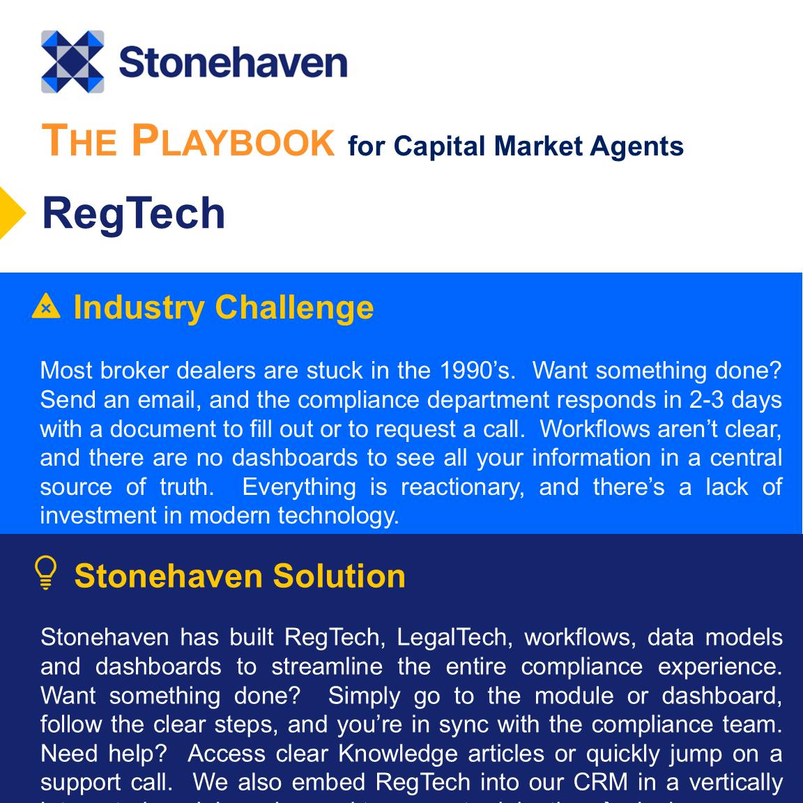 The PLAYBOOK for Capital Market Agents - RegTech