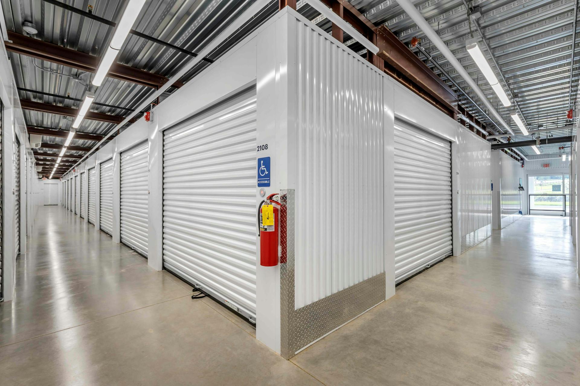 A climate-controlled storage unit