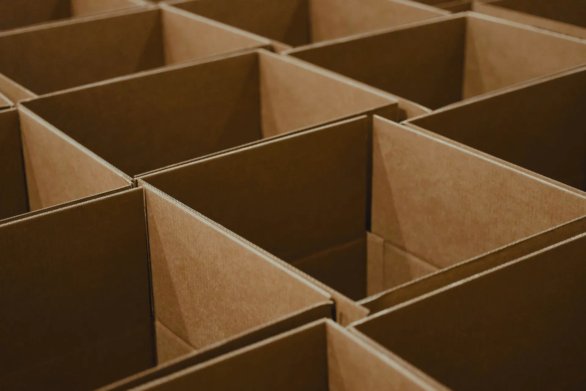 Empty boxes ready to be filled for a move