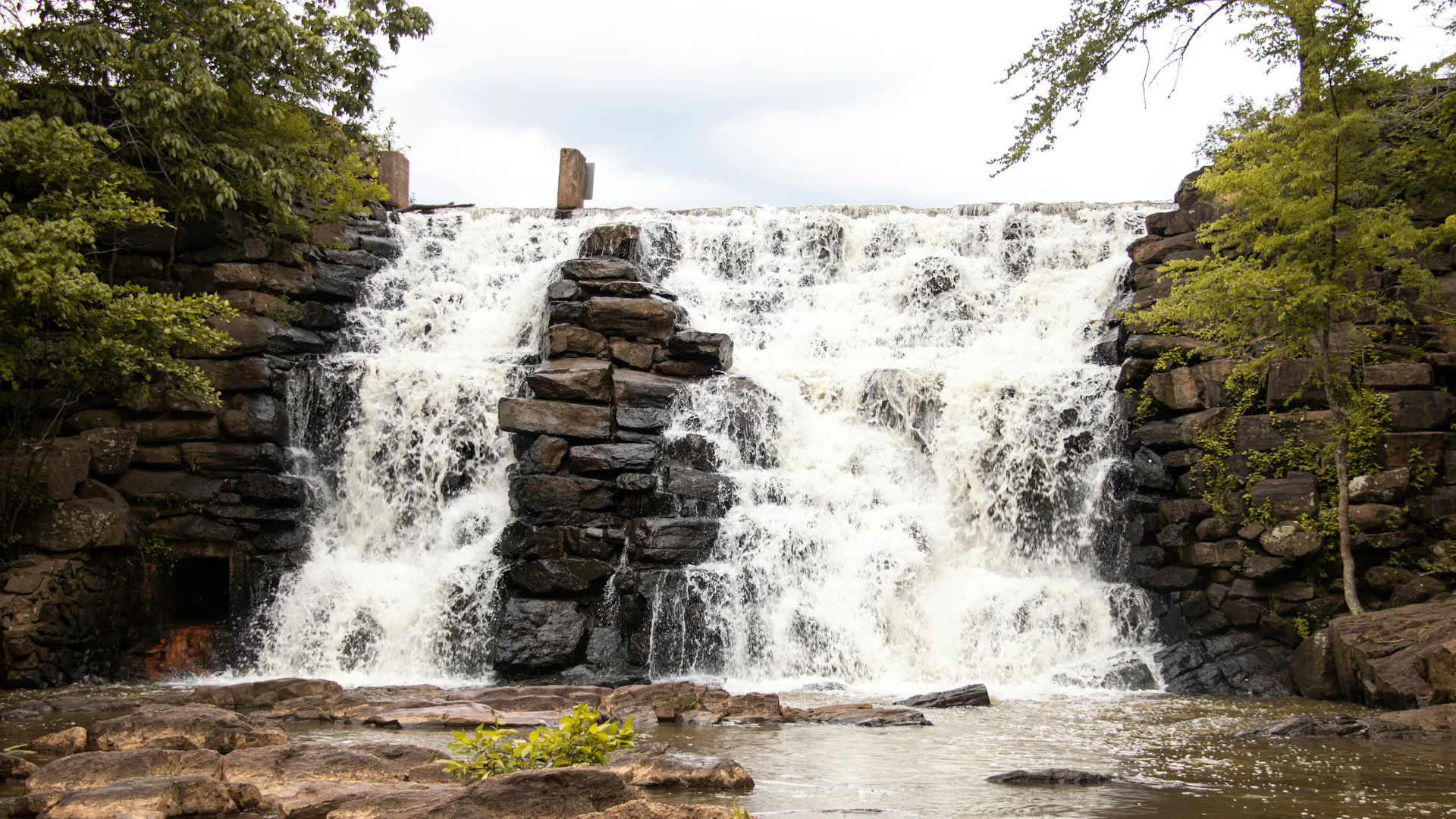 A view of a waterfall at Chewacla State Park.