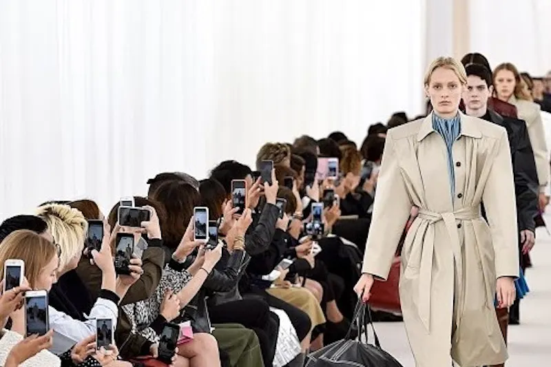 Inside of a showroom during a catwalk