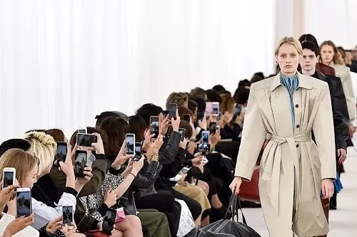 Inside of a showroom during a catwalk