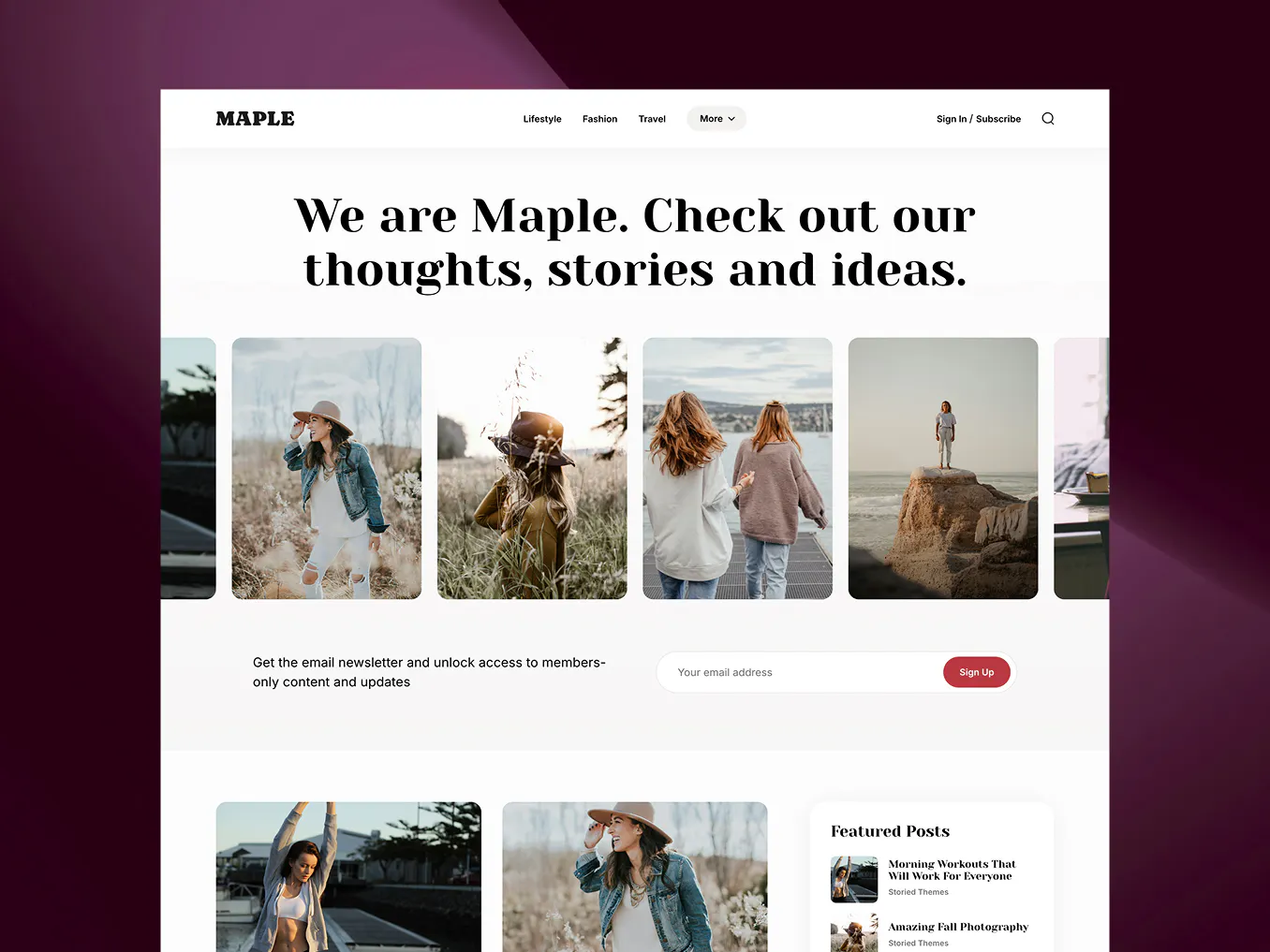 A screenshot of the Maple Ghost theme