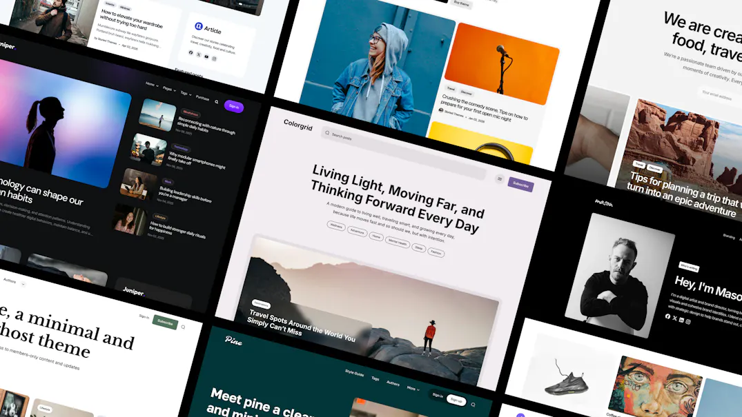 A gallery image of ghost themes