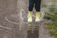Splashing in a puddle is fun on the ground, not on your roof