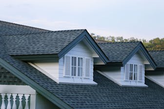 Shingle roof on residential home