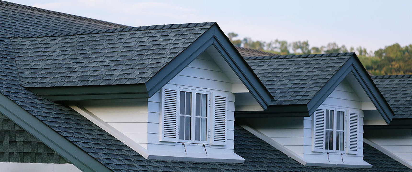 Shingle roof on residential home