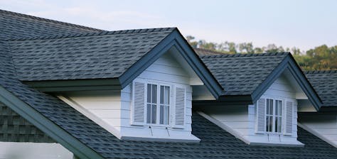 Shingle roof on residential home