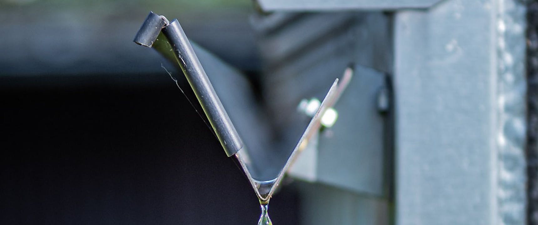 gutter with water dropping