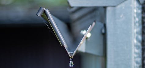 gutter with water dropping