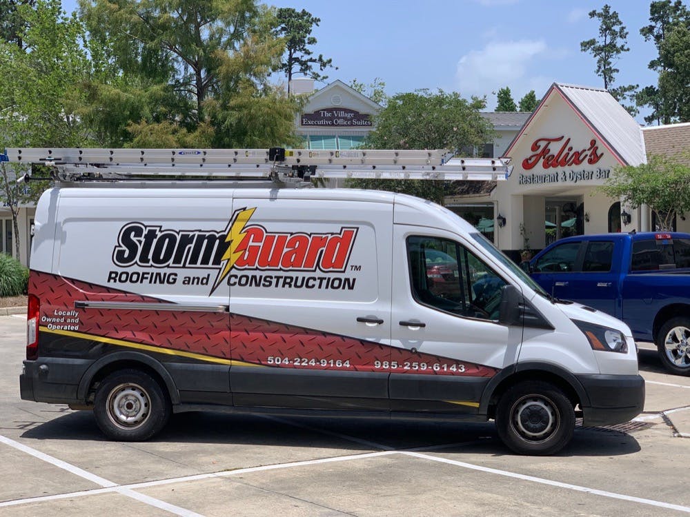 Storm Guard Commercial Roofing van