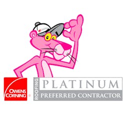 owens corning platinum preferred roofing contractor logo