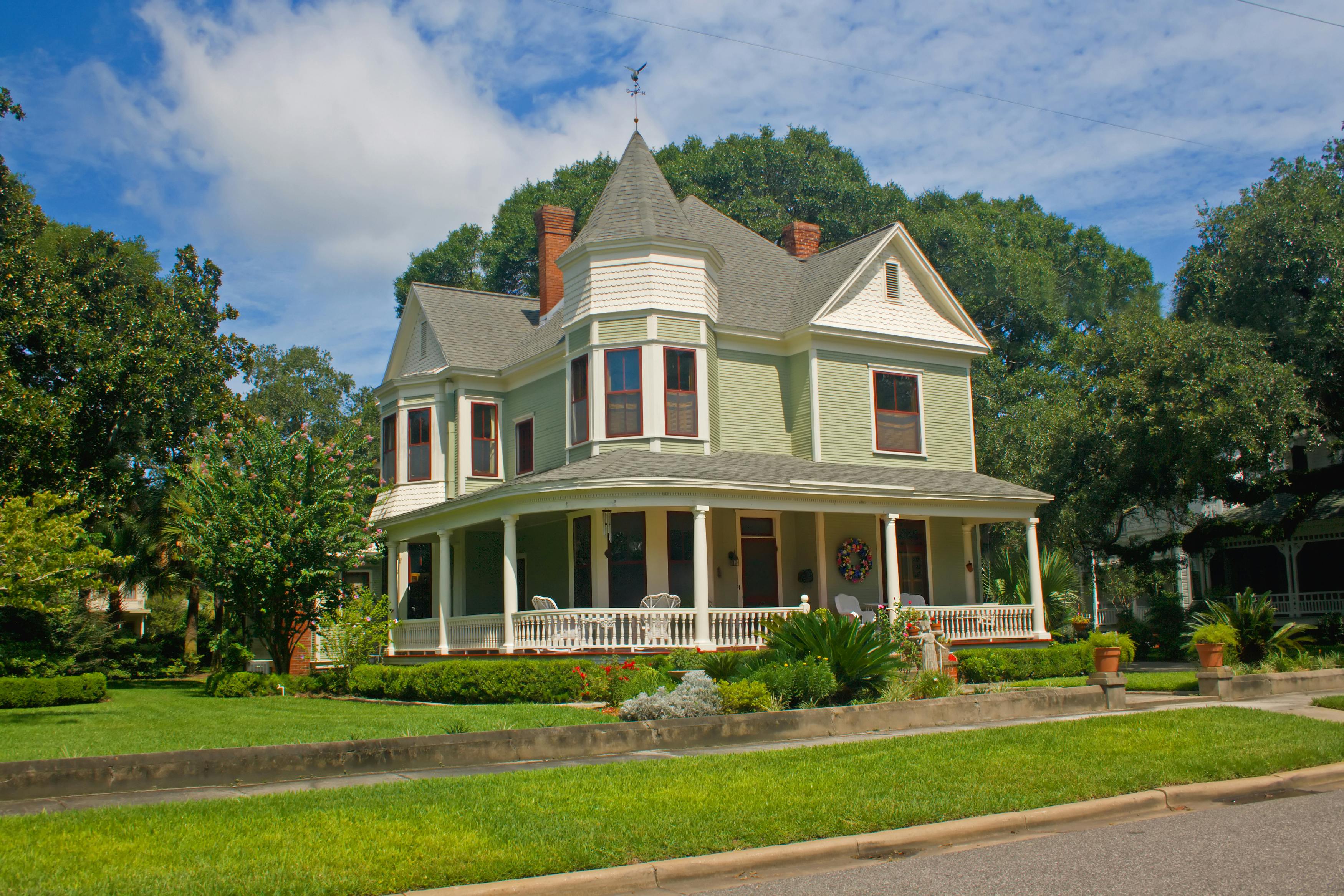 historic victorian house with new roof