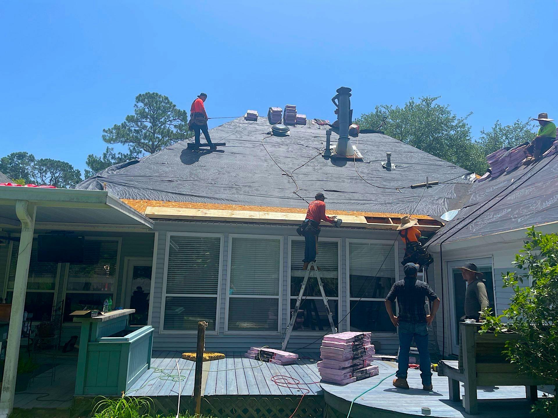 roof replacement project done by Storm Guard roofing of Mandeville