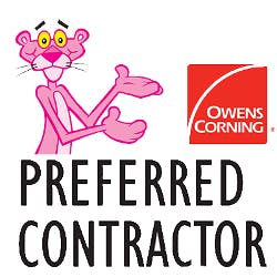 owens corning preferred roofing contractor logo