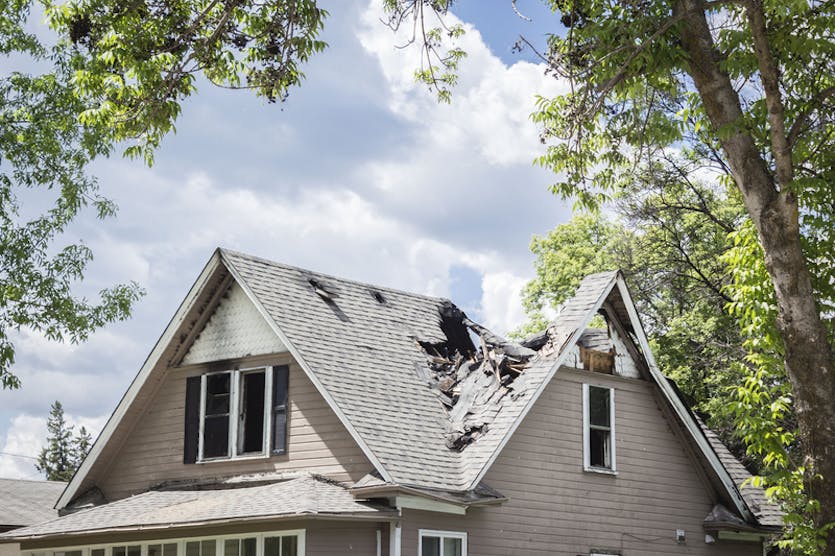 damaged roof