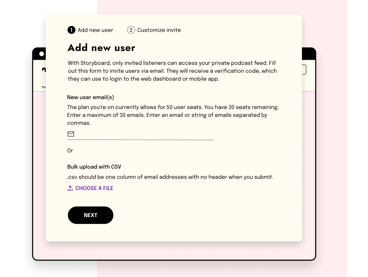 Add new user modal