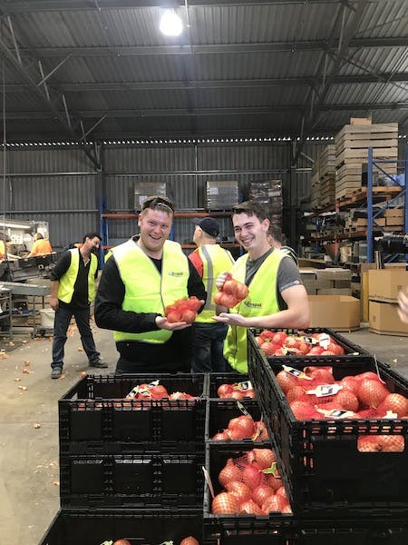 Chefs on a Straight To The Source tour to Rivapak Onions, South Australia  