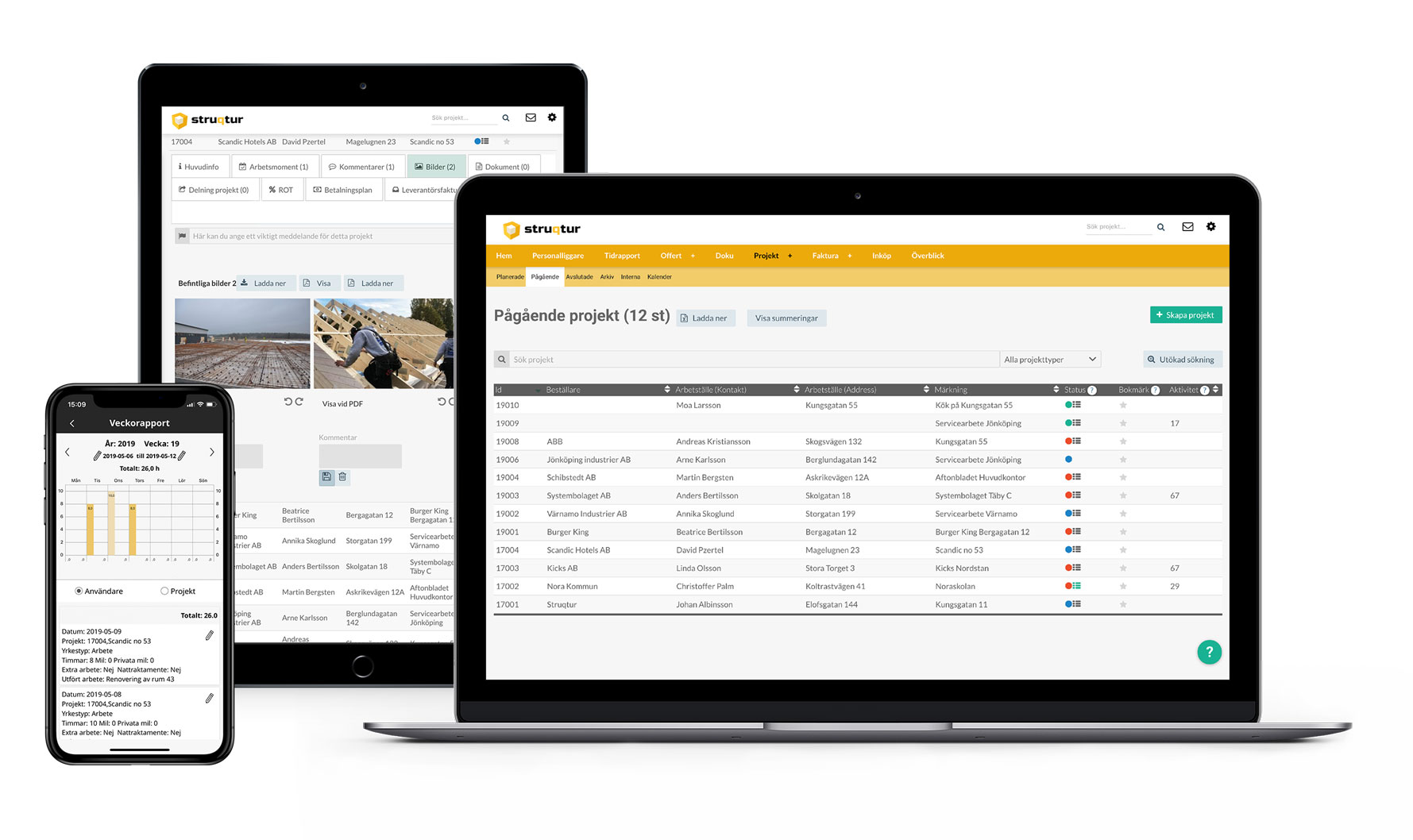 Webb- och appbaserat projektverktyg för byggbranschen