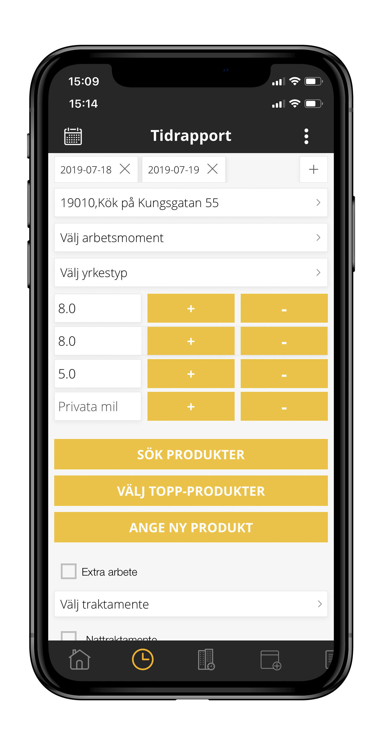 Tidrapport, Tidrapportering & Tidsregistrering- Struqtur