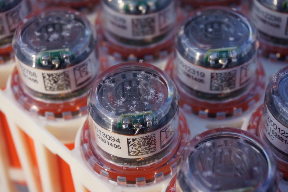 STRYDE seismic node magazine tray closeup