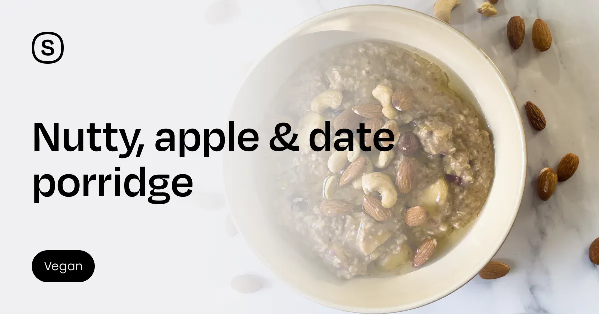 Nutty, apple & date porridge - Stryve