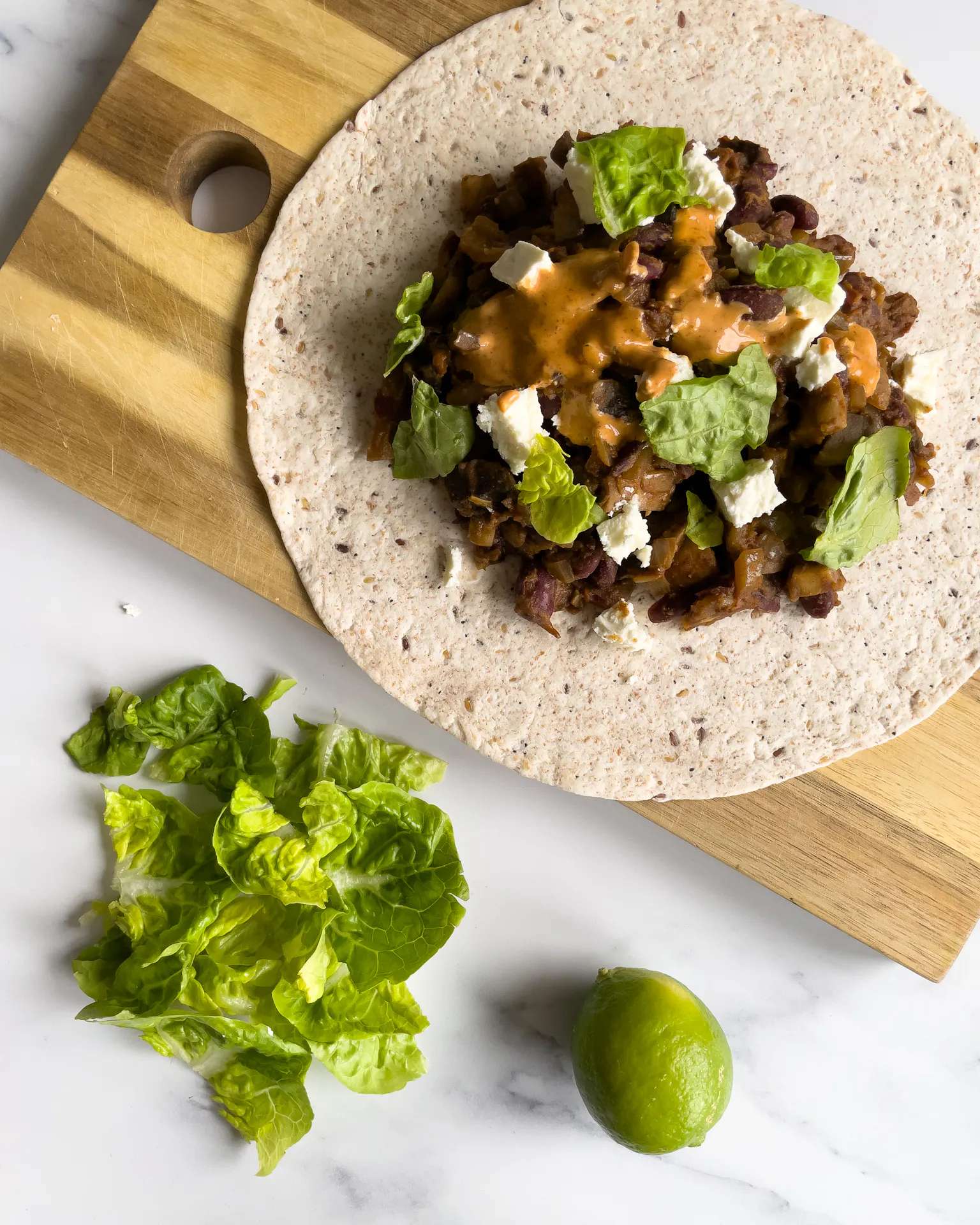 Fried bean & mushroom wraps - Stryve