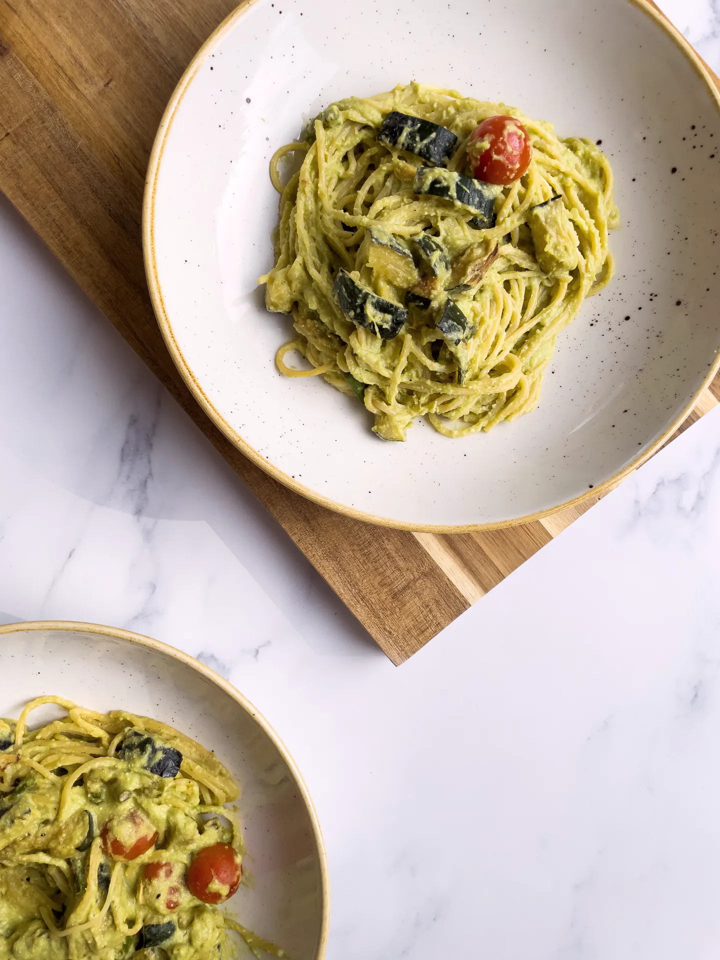 Griddled courgette & asparagus pasta - Stryve